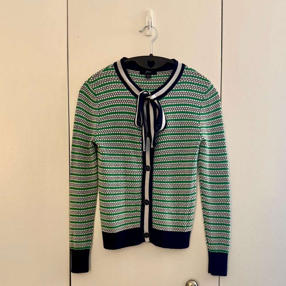 LIKE NEW | J. Crew Green & Blue Preppy Cardigan Sweater for Work and Life